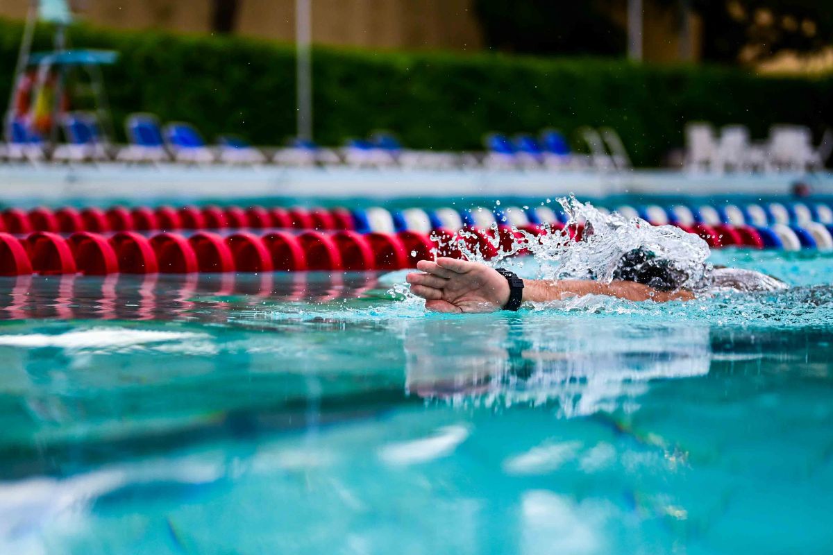 Swimmer in pool