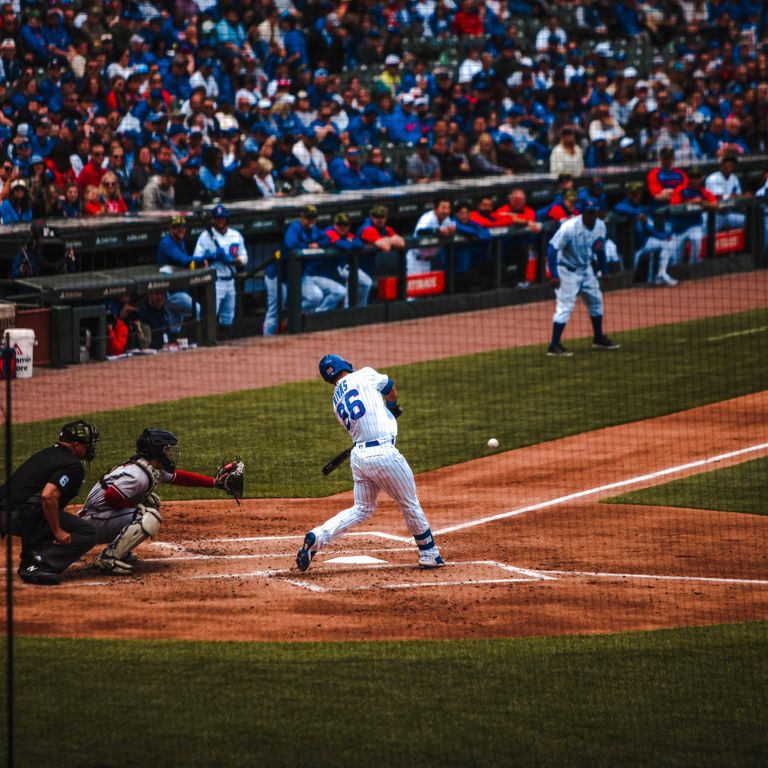 Action-packed baseball game capture in Chicago, featuring players in a thrilling match.